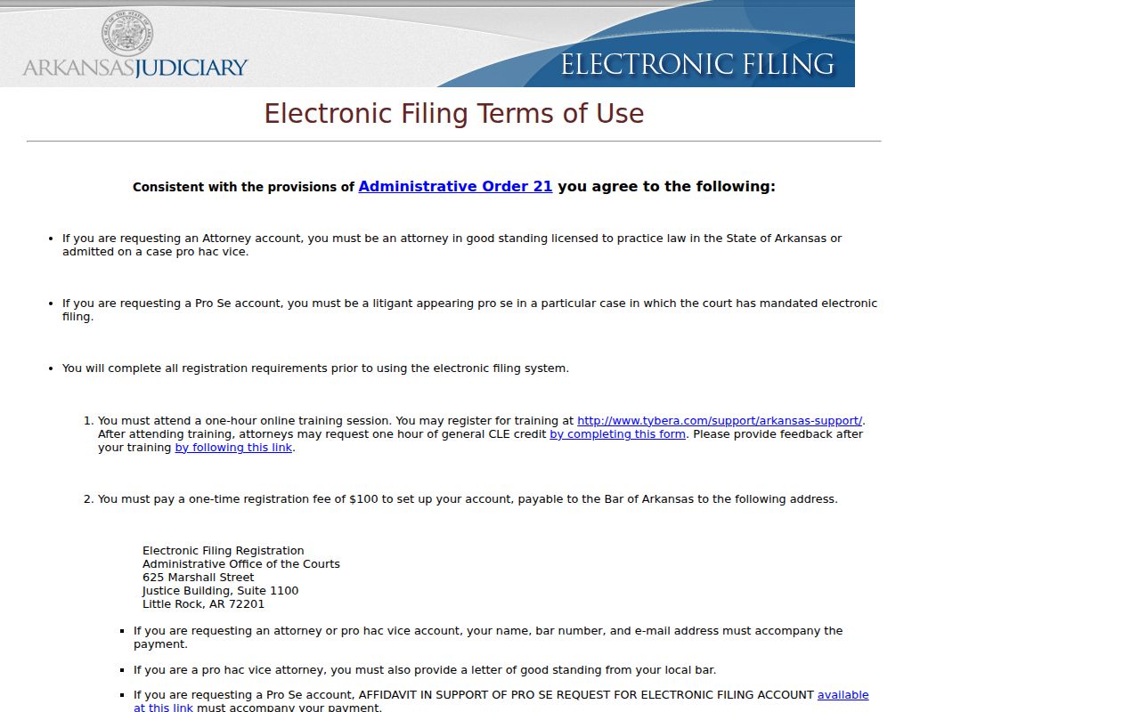 Columbia County traffic court records and Arkansas eFlex filing access rules